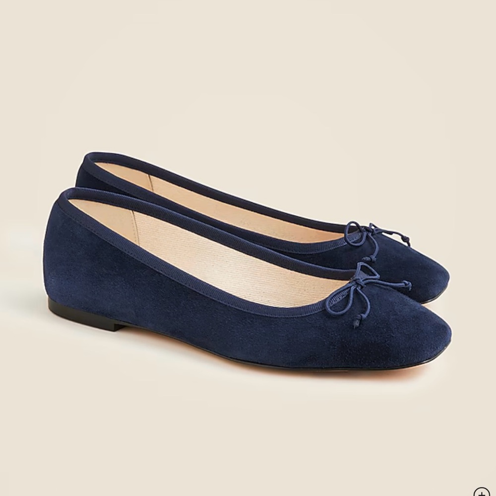 NWOT J. Crew Quinn Ballet Flats size 7.5 in Darkest Indigo